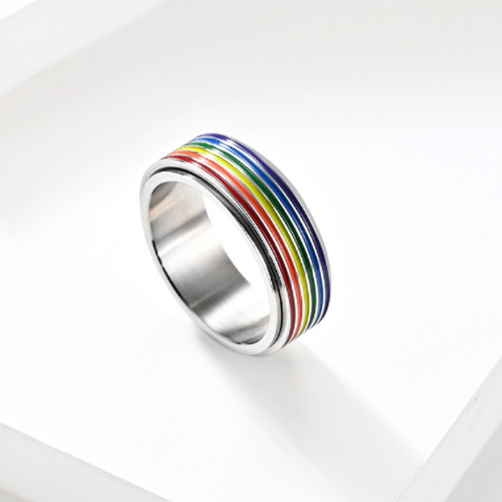 BowLift | Titanium Rainbow Ring