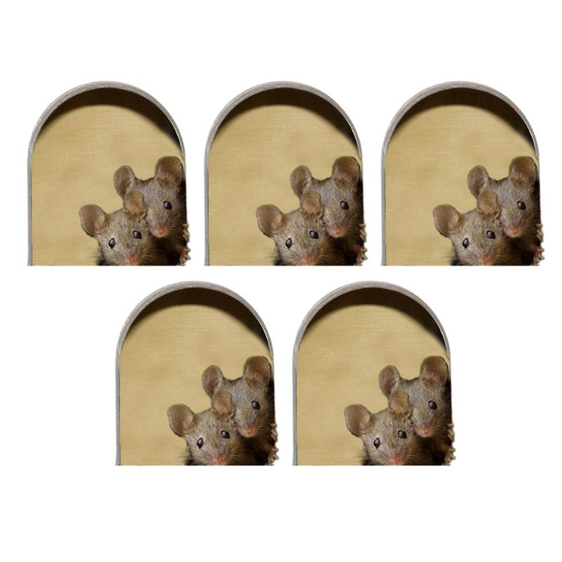 BowLift | Realistic 3D Mouse Hole Wall Sticker