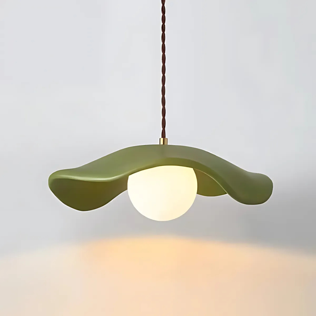 Wabi-Sabi Metal Pendant Lamp with Warm G9 LED Light