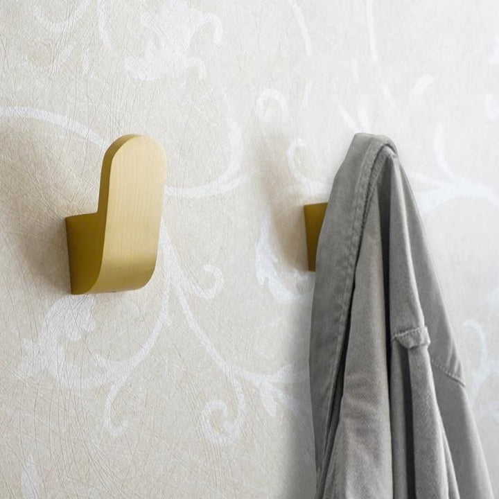 Golden Brass Wall Hook for Robes and Coats