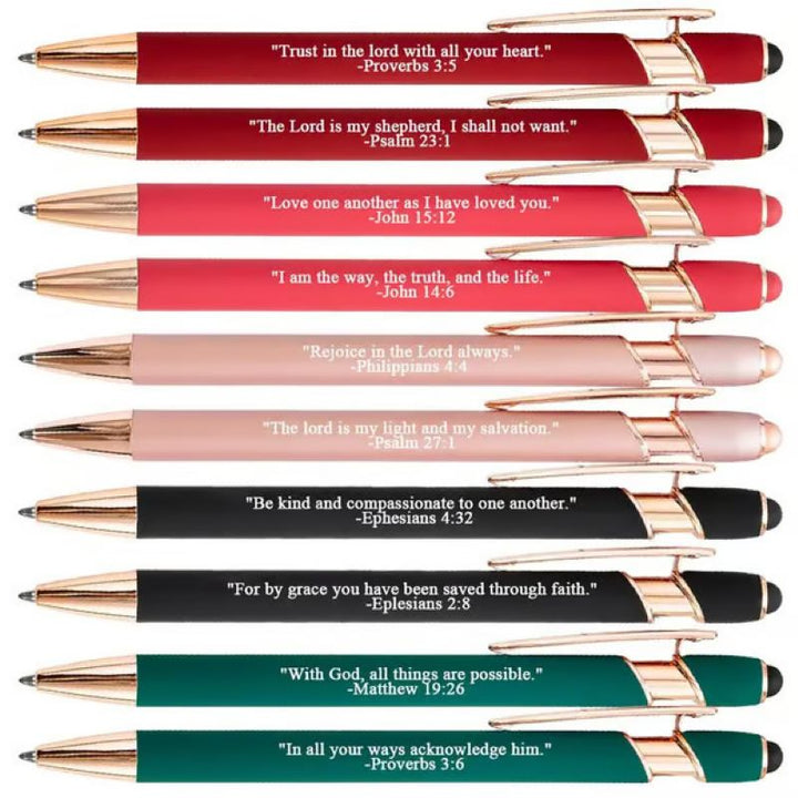 BowLift | ️Premium Comfort Bible Verse Pens – 10 pcs