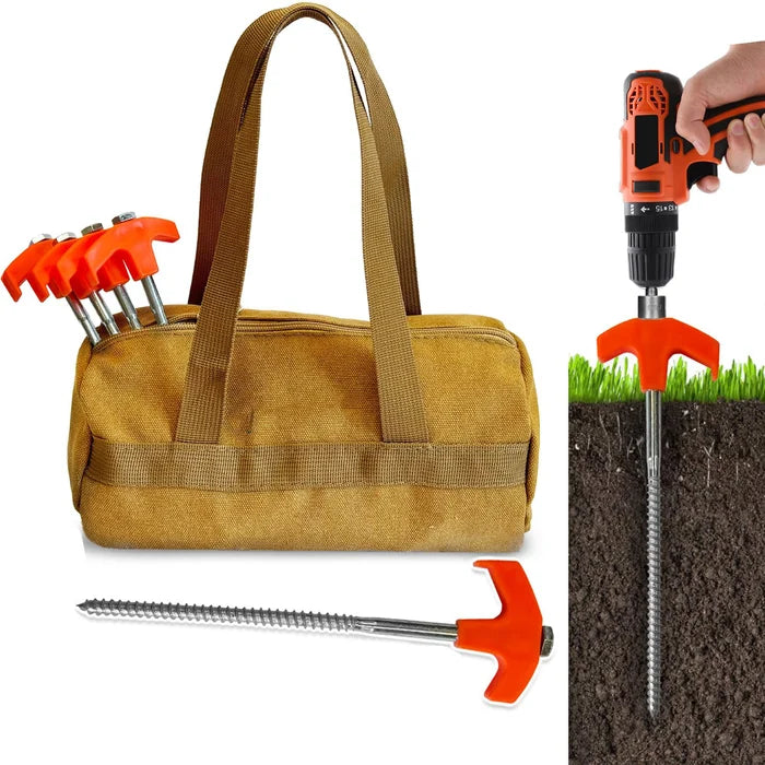 BowLift | Rotatable tent pegs with thread