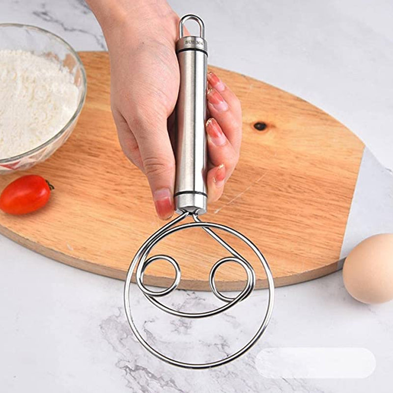 Stainless Steel Magic Dough Whisk Bread Whisk | Bowlift