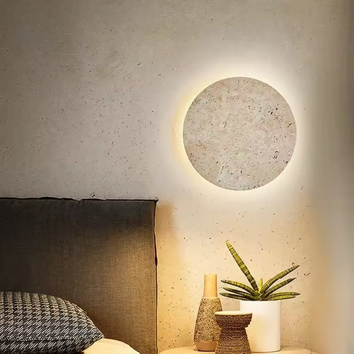 BowLift | Wabi-Sabi Travertine Natural Stone Wall Light