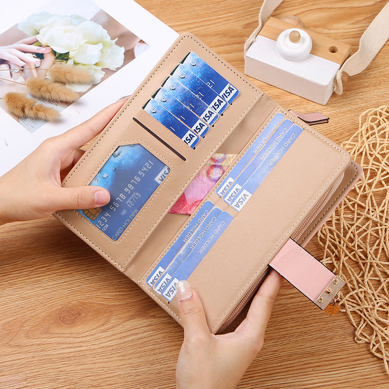 BowLift | Long wallet for women with leaf pattern