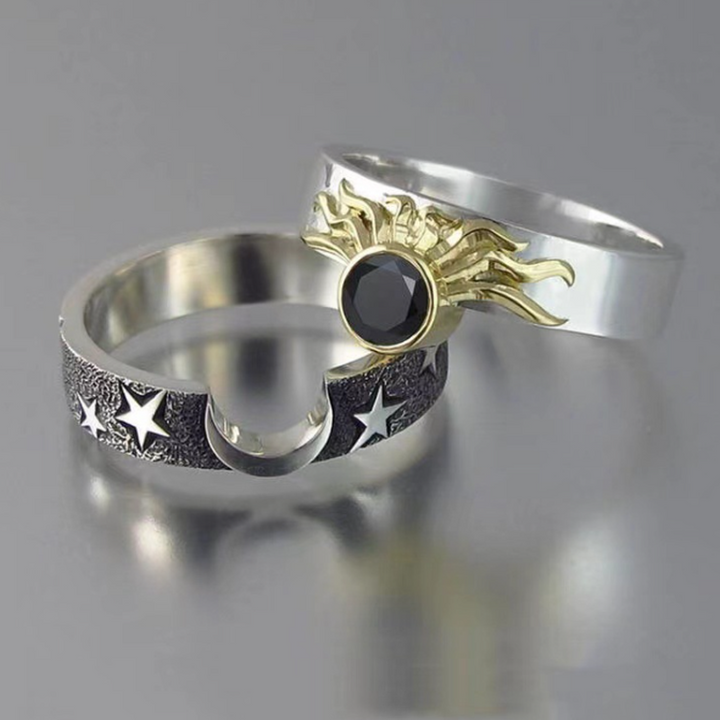 BowLift | Vintage Star Moon Sun Ring Set