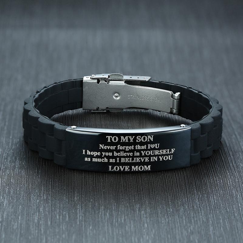 BowLift | Silicone bracelet with stainless steel plate