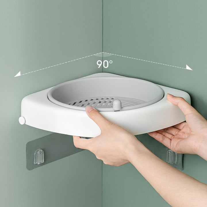 Waterproof Rotating Bathroom Corner Shelf