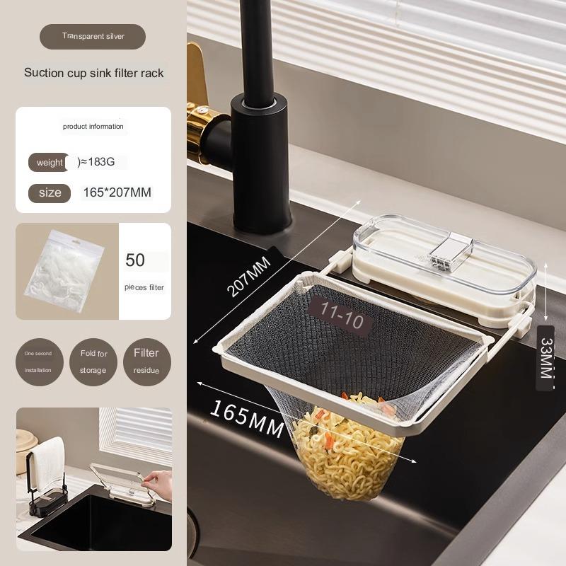 BowLift | Suction Cup Kitchen Sink Filter Rack