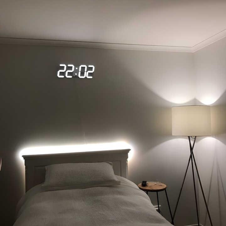 BowLift | Modern 3D LED Wall Clock – Digital Eye‑Catching Display