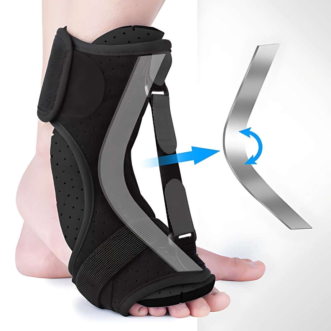 MobilityBoost Adjustable Drop Foot Brace for Ankle-Foot Orthosis | Improved Stability - Comfort Custom Fit for Independence Bowlift