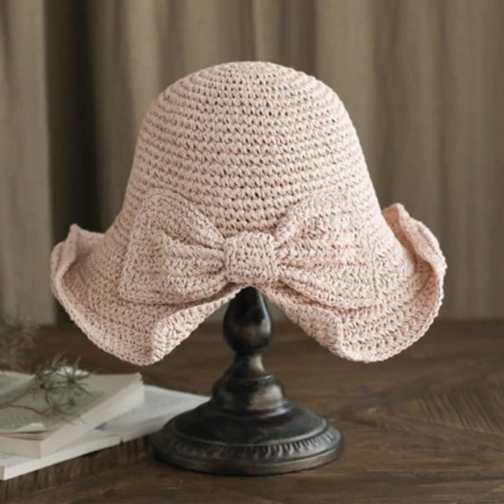 BowLift | Retro Folding Straw Hat with Bow