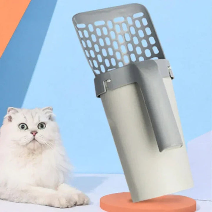 Self-cleaning cat litter box with integrated bag dispenser Bowlift