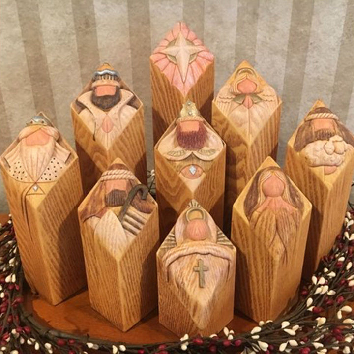 Heaven Nativity Tree Pillar Statues | Bowlift