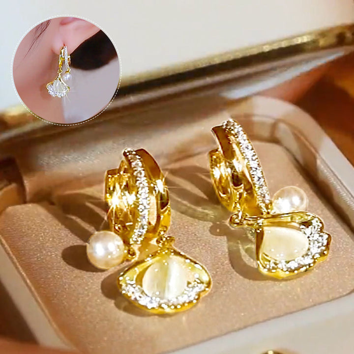 BowLift | Opal Ginkgo Leaf Earrings