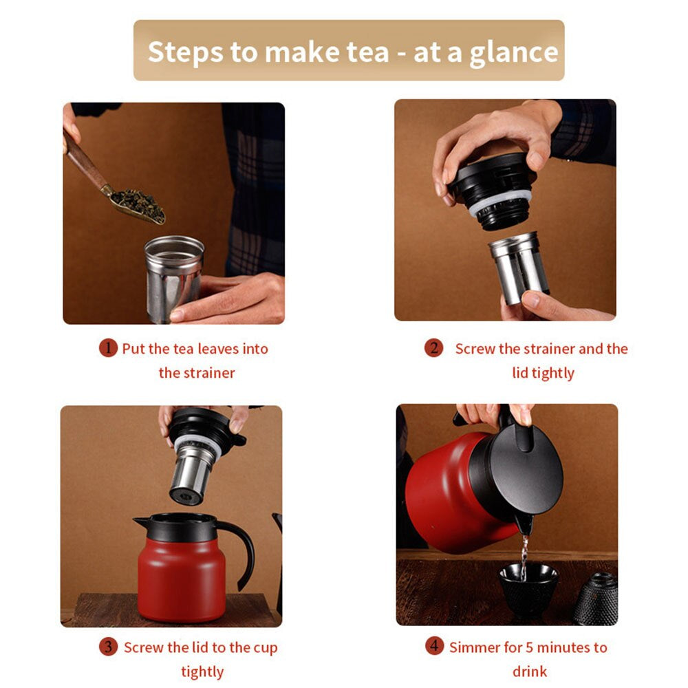 BowLift | Thermal Wave Elegant Stainless Steel Teapot