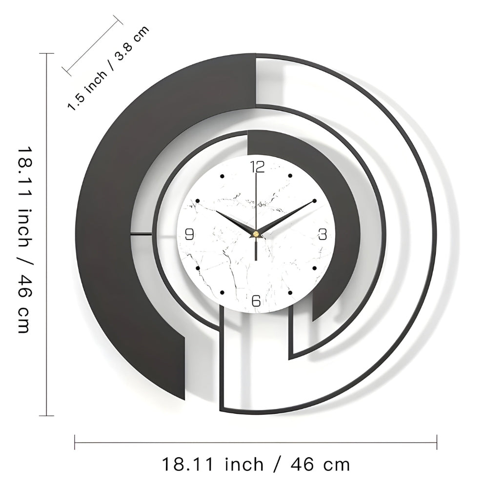 Quiet geometric wall clock with peaceful run for tranquil spaces Bowlift