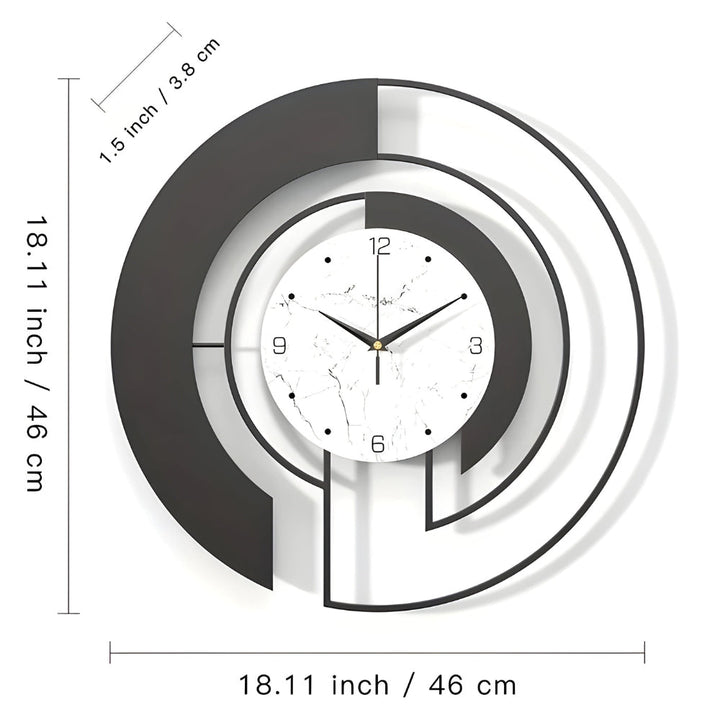 Quiet geometric wall clock with peaceful run for tranquil spaces Bowlift