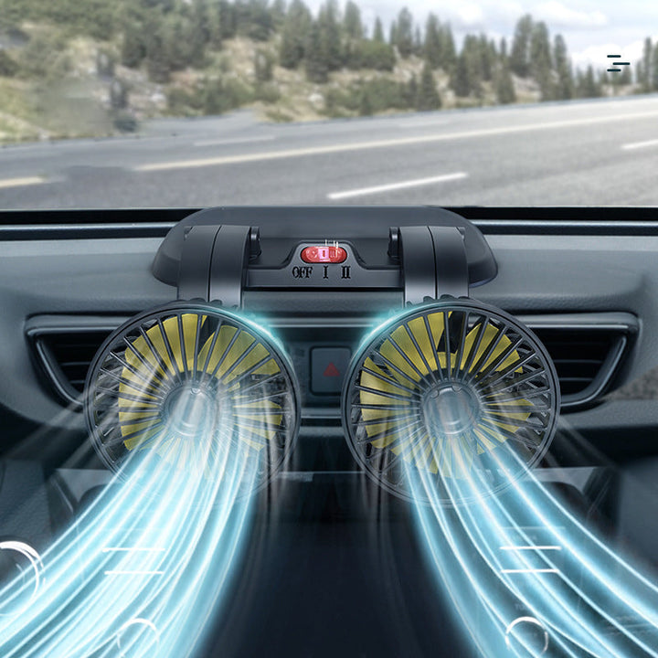 BowLift | Dual Head Car Auto Cooling Air Circulator Fan