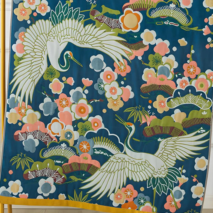 BowLift | Lush Flower Cranes Bath Towel