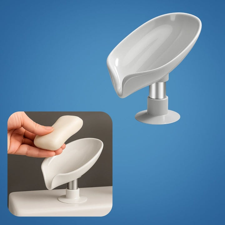 Draining Soap Holder – Keep Soap Dry – Strong Suction Cup – No Drill Mount – Hygienic Bathroom & Shower Storage Solution Bowlift