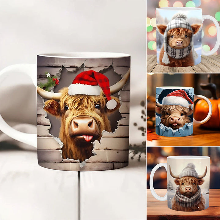 Highland Cow Ceramic Coffee Mug | Bowlift