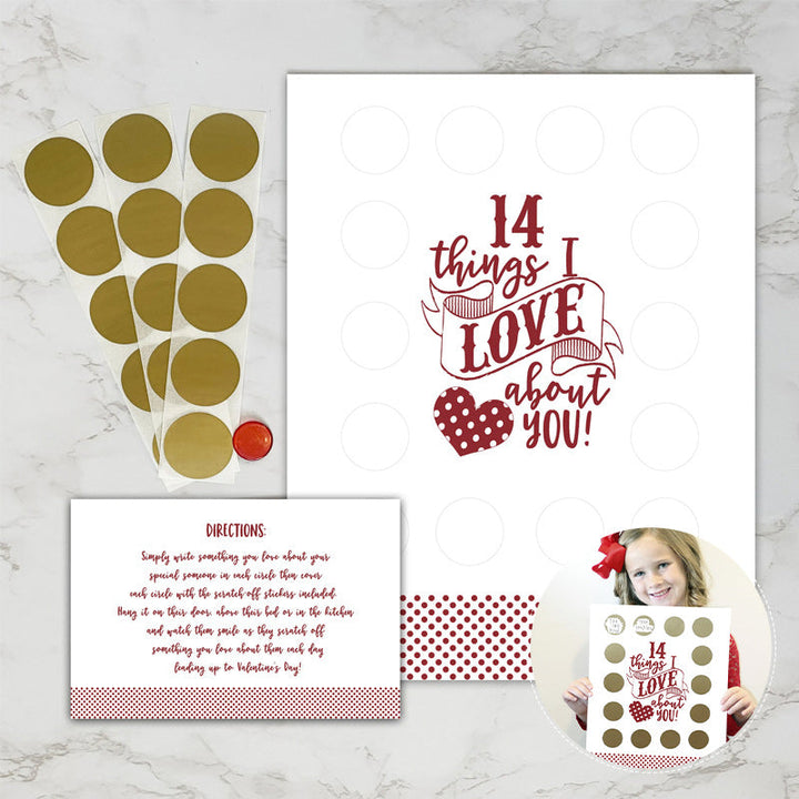 BowLift | Valentine's Scratching Advent "14 Things I Love About You!"