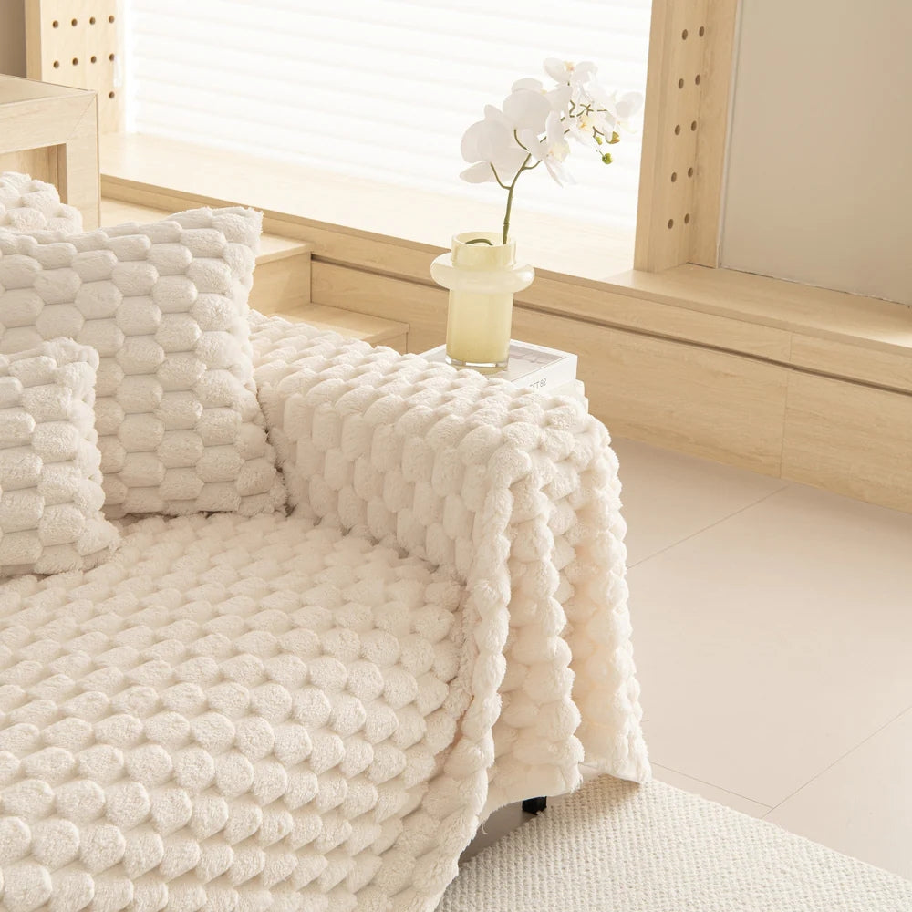 BowLift | Tufted Rabbit Faux Sofa Cover