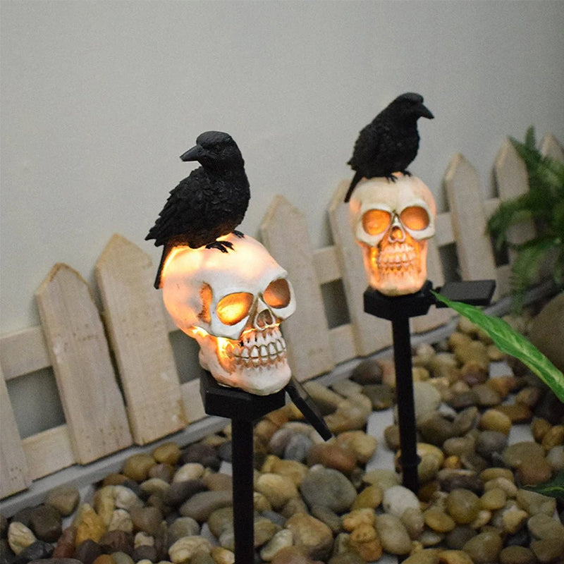 BowLift | Halloween Solar Skull Crow Decorative Lights
