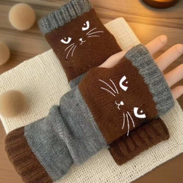 BowLift | Cat Knit Fingerless Gloves