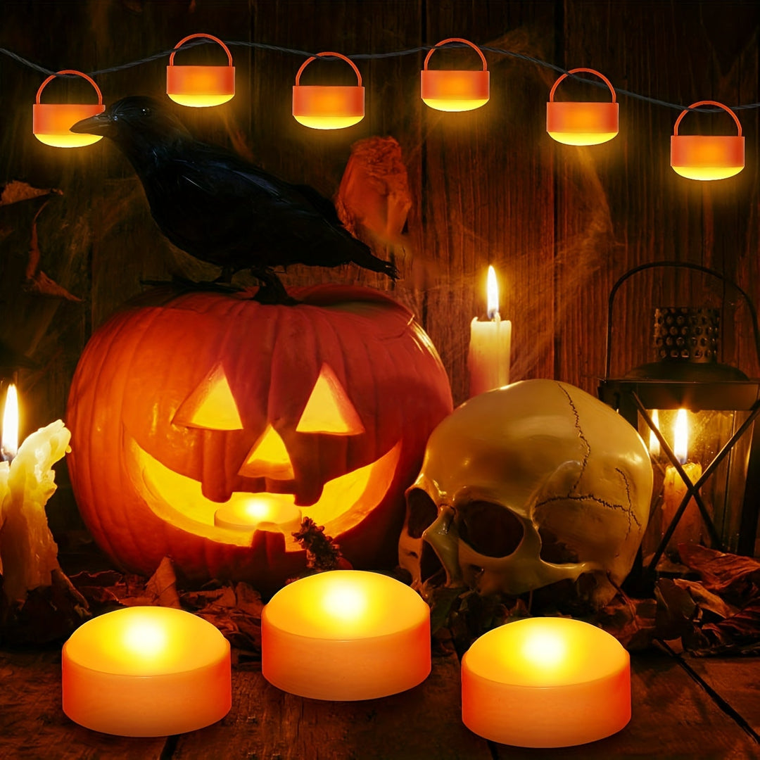 BowLift | Flameless Battery Jack-O-Lantern Lights | LED Tea Candles