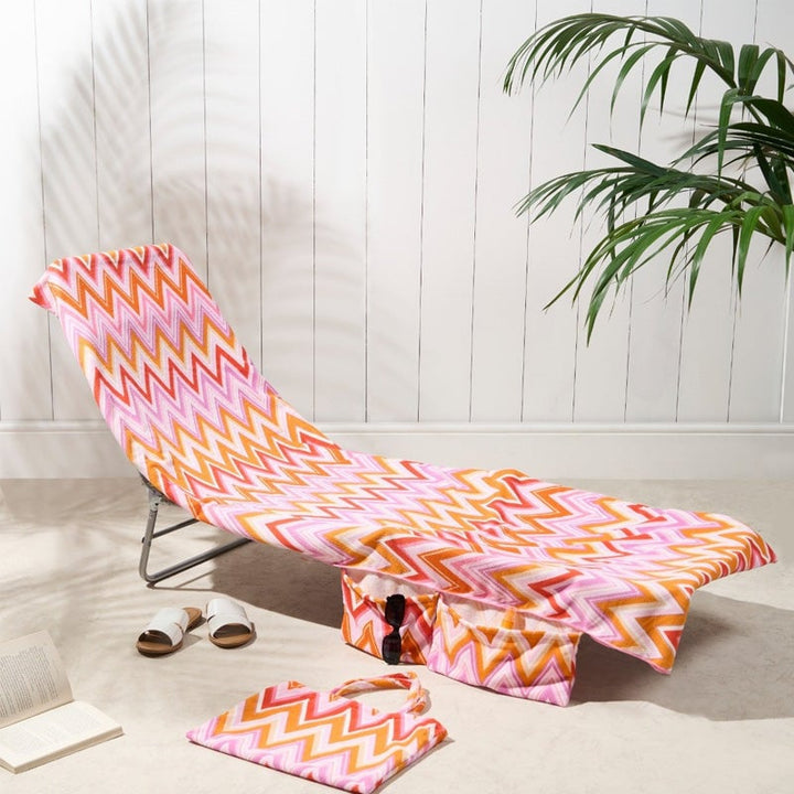 BowLift | Sun Lounger Towel with Pockets Storage in a Bag