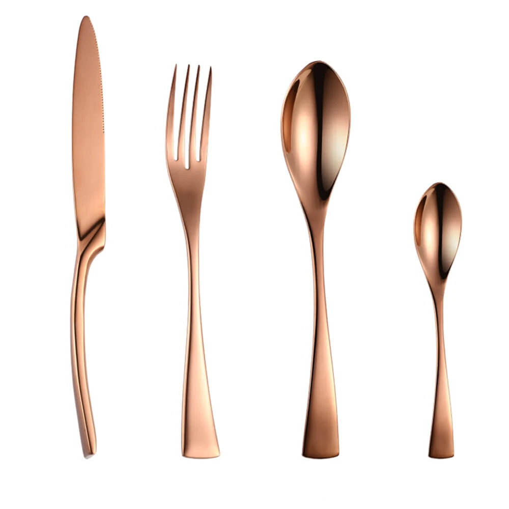 BowLift | Classical Black Rose Cutlery Set