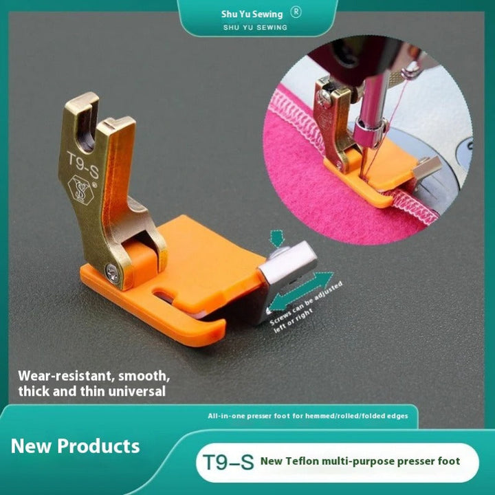 BowLift | Adjustable Teflon Hemming Foot for Home Sewing Machines