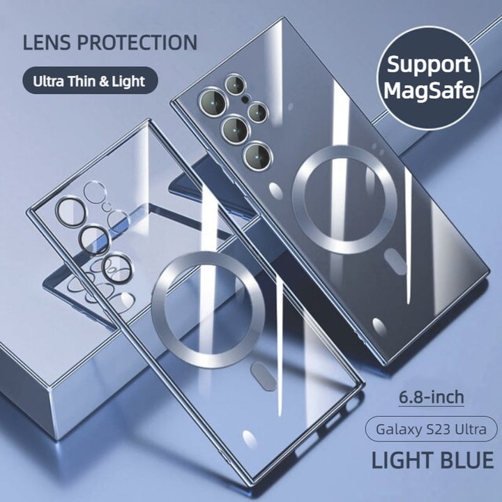 BowLift | Transparent Luxury Coating Magnetic Cover for Samsung