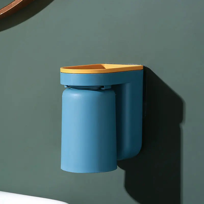 BowLift | Toothbrush Holder with Cup | Wall-Mounted | Self-Adhesive | ABS Plastic | 11.5×7×12.5cm