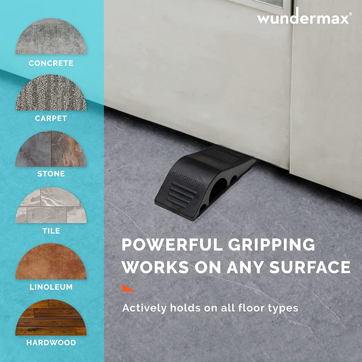 BowLift | 3-Pack: Wundermax Rubber Safety Door Stopper