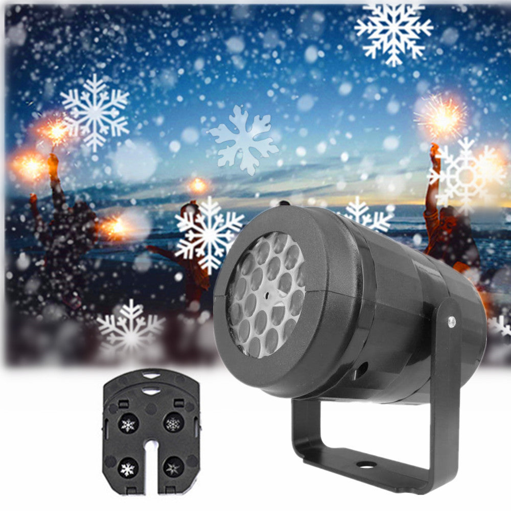 BowLift | LED Christmas Projector Snowflake Light Show – Waterproof Outdoor Lamp with 16 Patterns