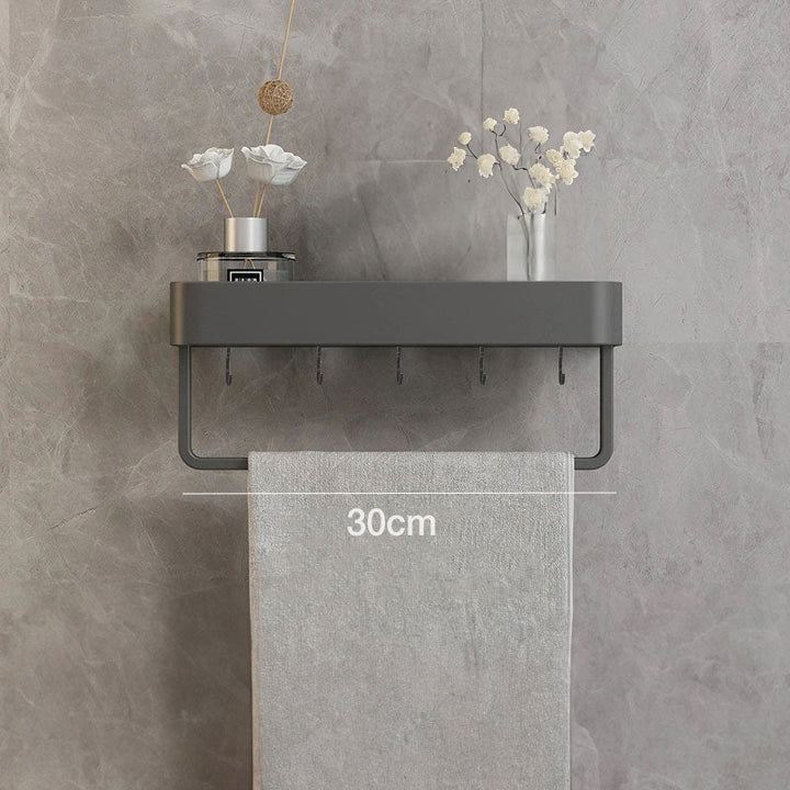 BowLift | Contemporary, elegant bathroom shelves in gray