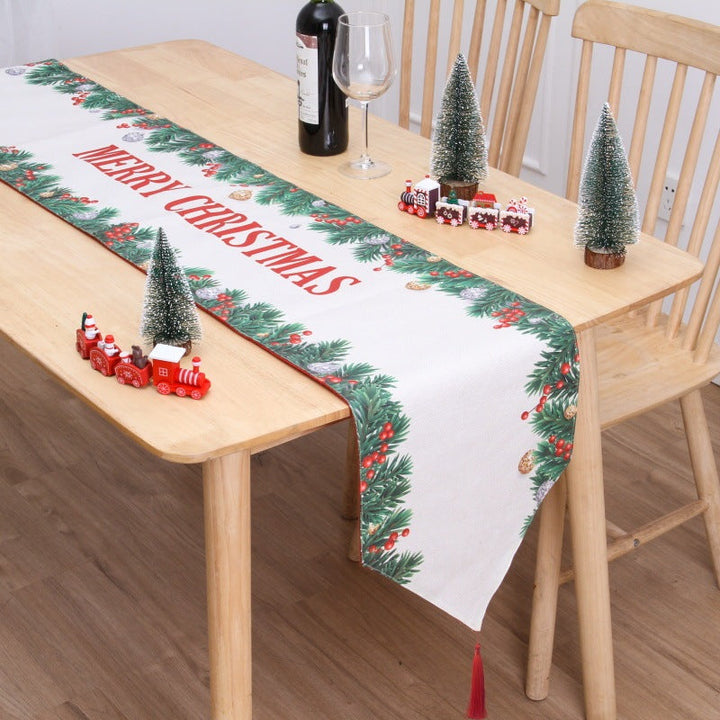 BowLift | Christmas Table Flag Double Printing Snowman Table Mat