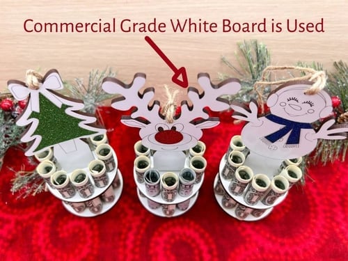 BowLift | Christmas Money Holder Pendant | Wooden Ornament to Hang | Creative Gift for Children