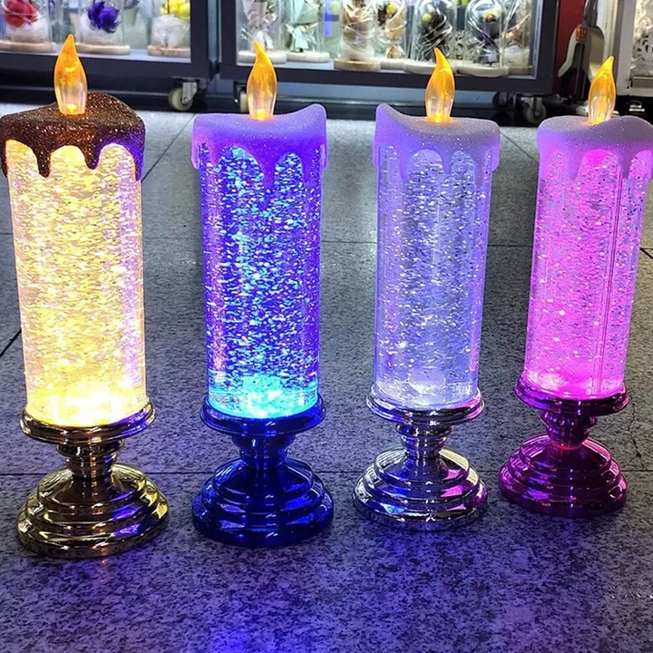 BowLift | LED Christmas Candles Rechargeable With Glitter