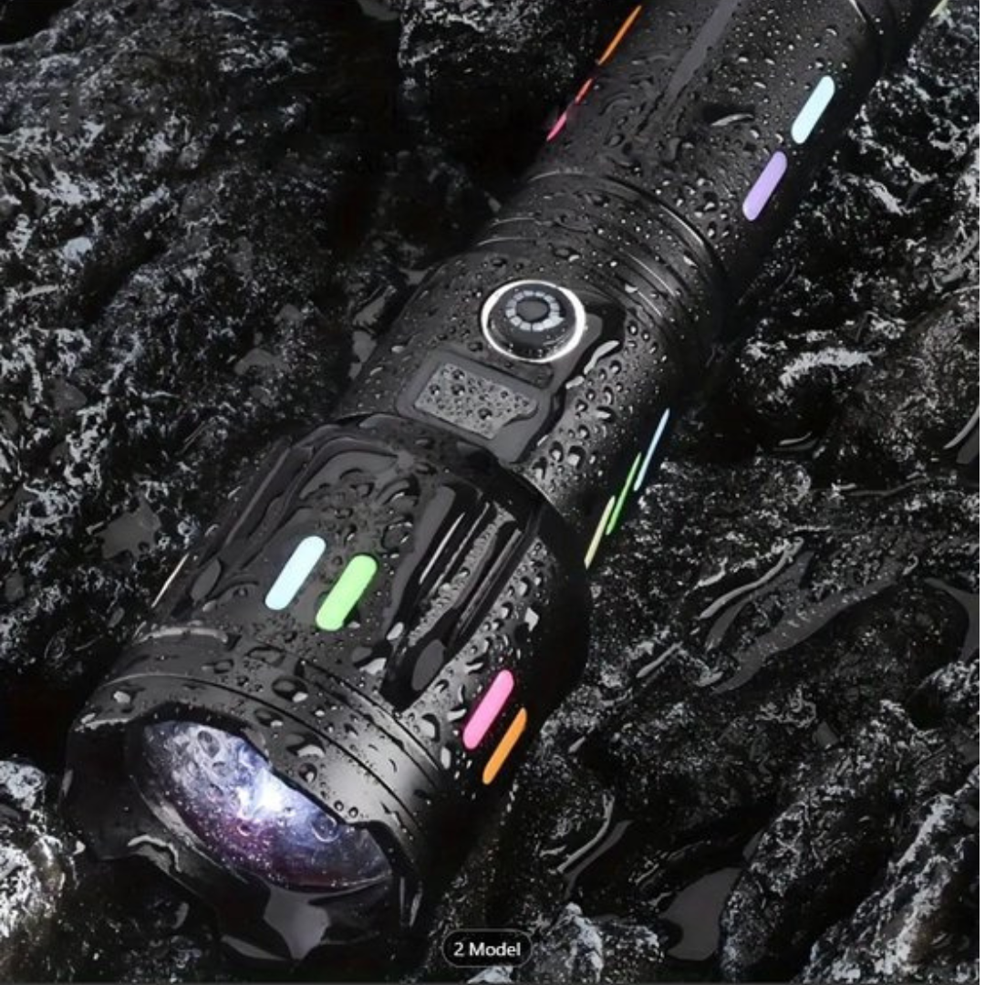 BowLift | LED Flashlight With Power Display – Rechargeable High-Performance Flashlight With Glass Breaker & USB-C