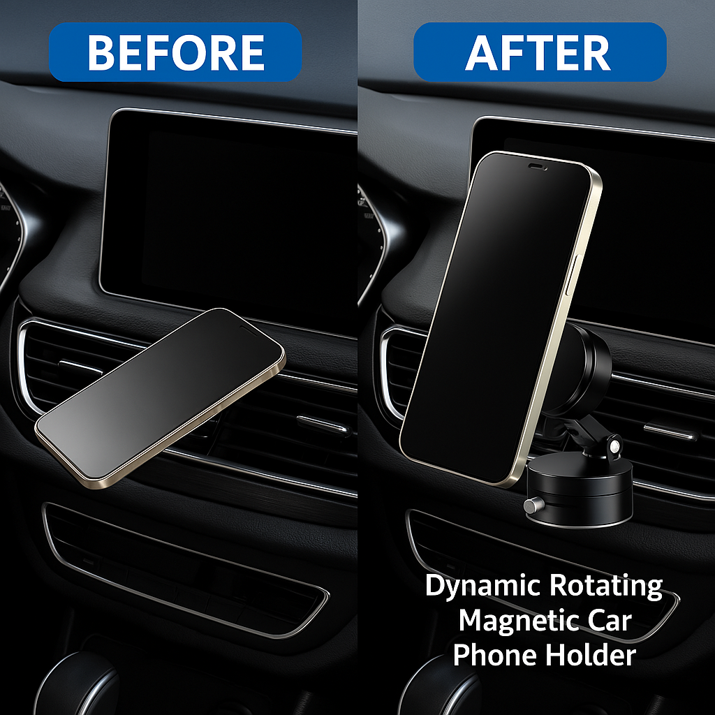 BowLift | Dynamic Rotating Magnetic Car Phone Holder