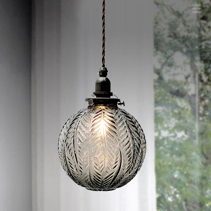 BowLift | Pendant Light with Vintage Glass Globe Shade