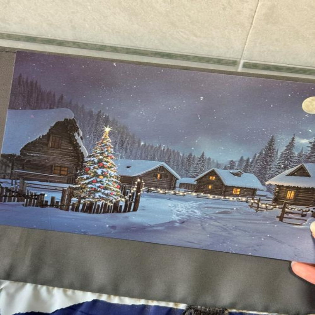 BowLift | Happy Christmas Village  Light-Up Led Postcard
