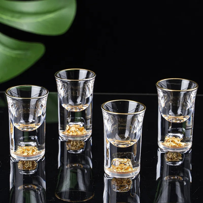 BowLift | Sparkling Golden Handcrafted Drink Glassses Set