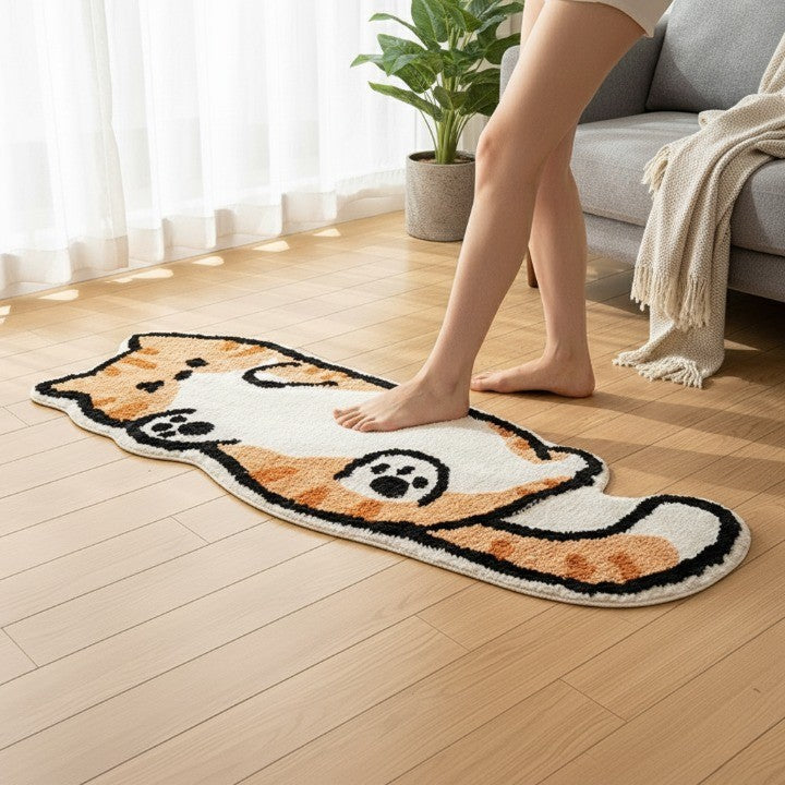 BowLift | Playful Cat Area Irregular Rug