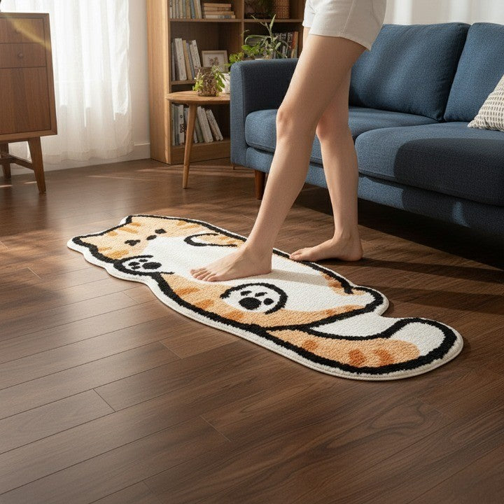 BowLift | Playful Cat Area Irregular Rug