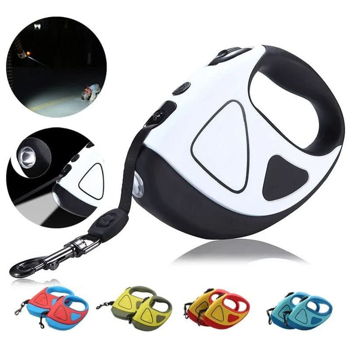 BowLift | BRIGHTLEASH – LED dog leash with reflectors & retraction mechanism for safe walks